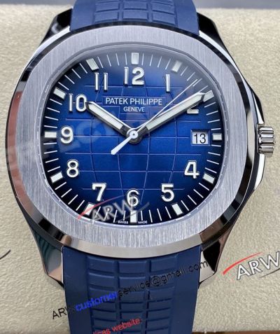 3K Factory Clone Patek Philippe Aquanaut 5168 Blue Dial Stainless Steel Watch